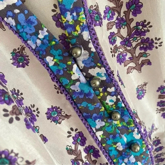 Rebecca Taylor Dress Sz 10 Silk Mini Bohemian Rave Mini Runway - Picture 5 of 12